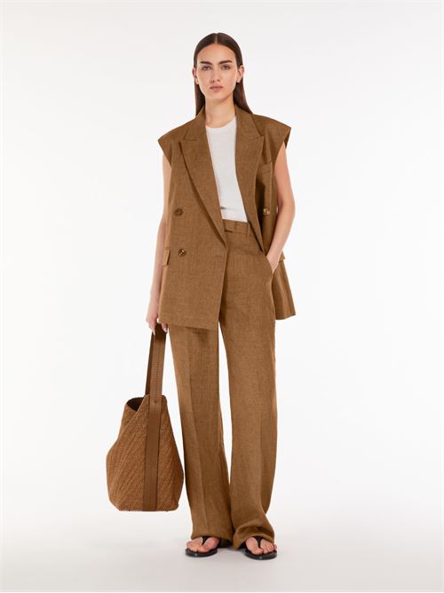 Pantalone in lino délavé MAXMARA STUDIO | 2416131022600019